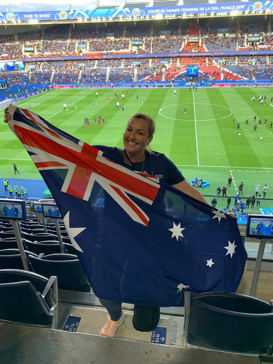 Brookster81's tweet photo. Pretty epic evening as I headed to the opening match of the @FIFAWWC with the #FIFAFanMatch team 🇫🇷❤️⚽️ https://t.co/fePIqjLskh