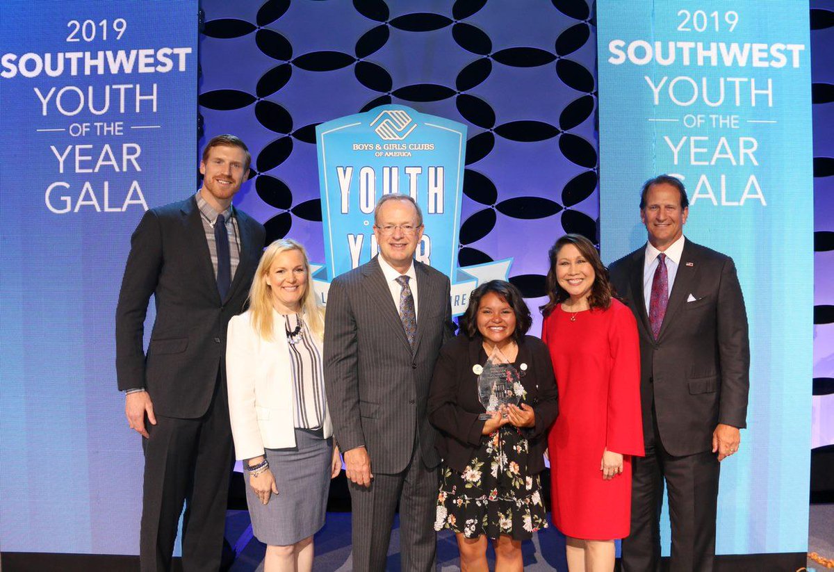 ToyotaFinancial's tweet photo. We'd like to give the biggest congrats to Arianna F. on being named @bgca_clubs 2019 Southwest Military Youth of the Year! #YOYRegionals #Toyota4Good https://t.co/Qg5py95q2v
