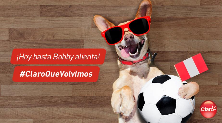 ClaroPeru's tweet photo. A solo unas horas del encuentro #PerúVsColombia, ¡todos están alistándose para apoyar! ❤ 🇵🇪 RT si tu mejor amigo también te acompañará durante los 90 minutos de nuestro último amistoso. 🐶⚽ #ClaroQueVolvimos https://t.co/S1E7ASj2jH