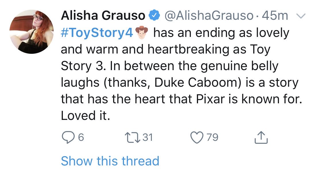 NextBestPicture's tweet photo. First reactions to #ToyStory4 have hit the web and they are positive once again for the Pixar franchise! #FilmTwitter https://t.co/iy6BwTGNri