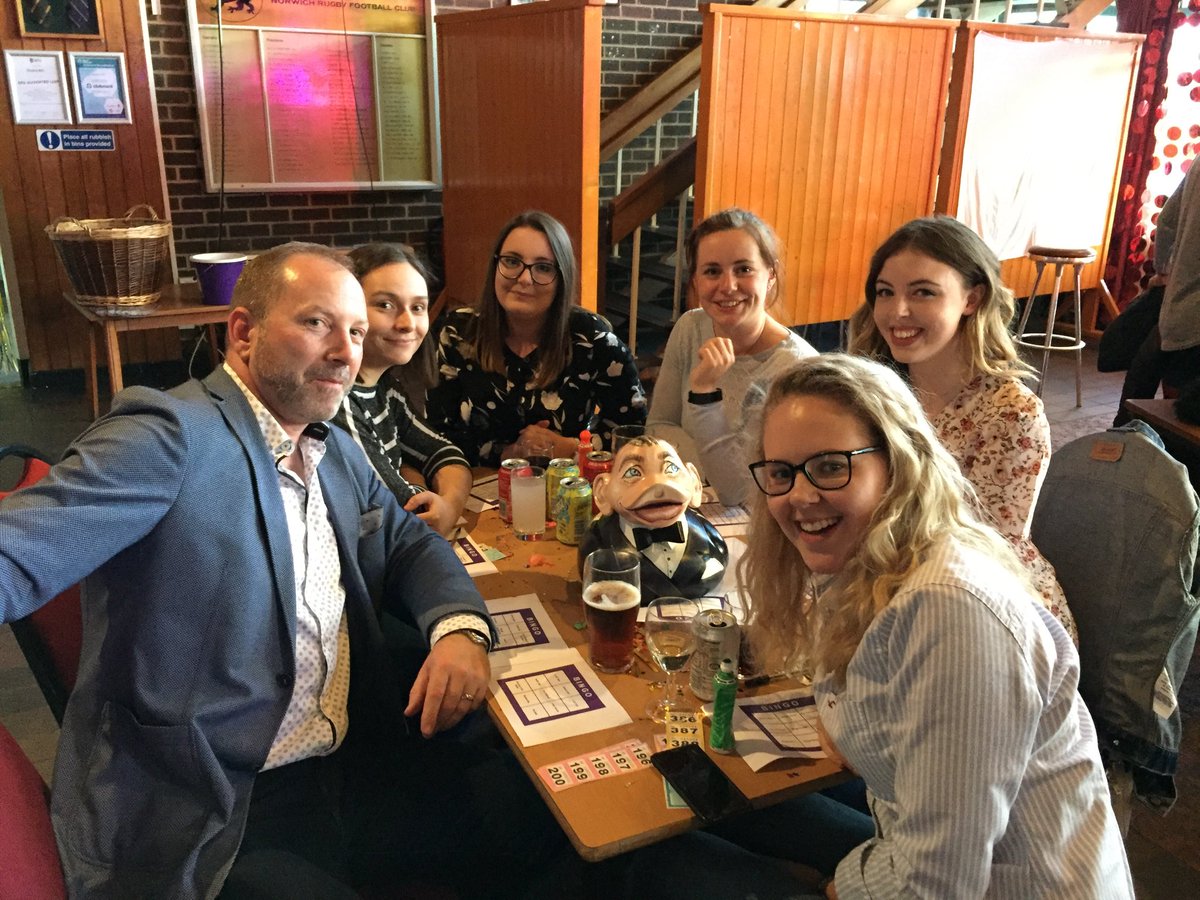 heritagewills's tweet photo. Great fun at Disco Bingo tonight. Thank you to everyone who joined us to raise money for  ⁦@nelsonsjourney⁩ and to ⁦@NorwichRFC⁩ for great food and hospitality 🕺💜 https://t.co/h4sAr9Ib4i