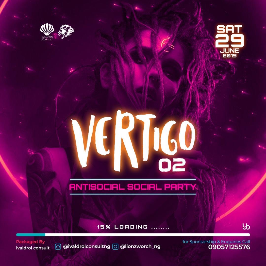 poptvofficial's tweet photo. #AntisocialSocialParty
V E R T I G O 💥💥 !
15% loading ........ !
______________________
Saturday 29th June, 2019!

What did you hear about the AntiSocial Social Party?? #partylife #vertigo2019 #party #enugu #ivaldrolconsultng #lionzworchng https://t.co/MdpalWhd2q https://t.co/NOS5osDugS