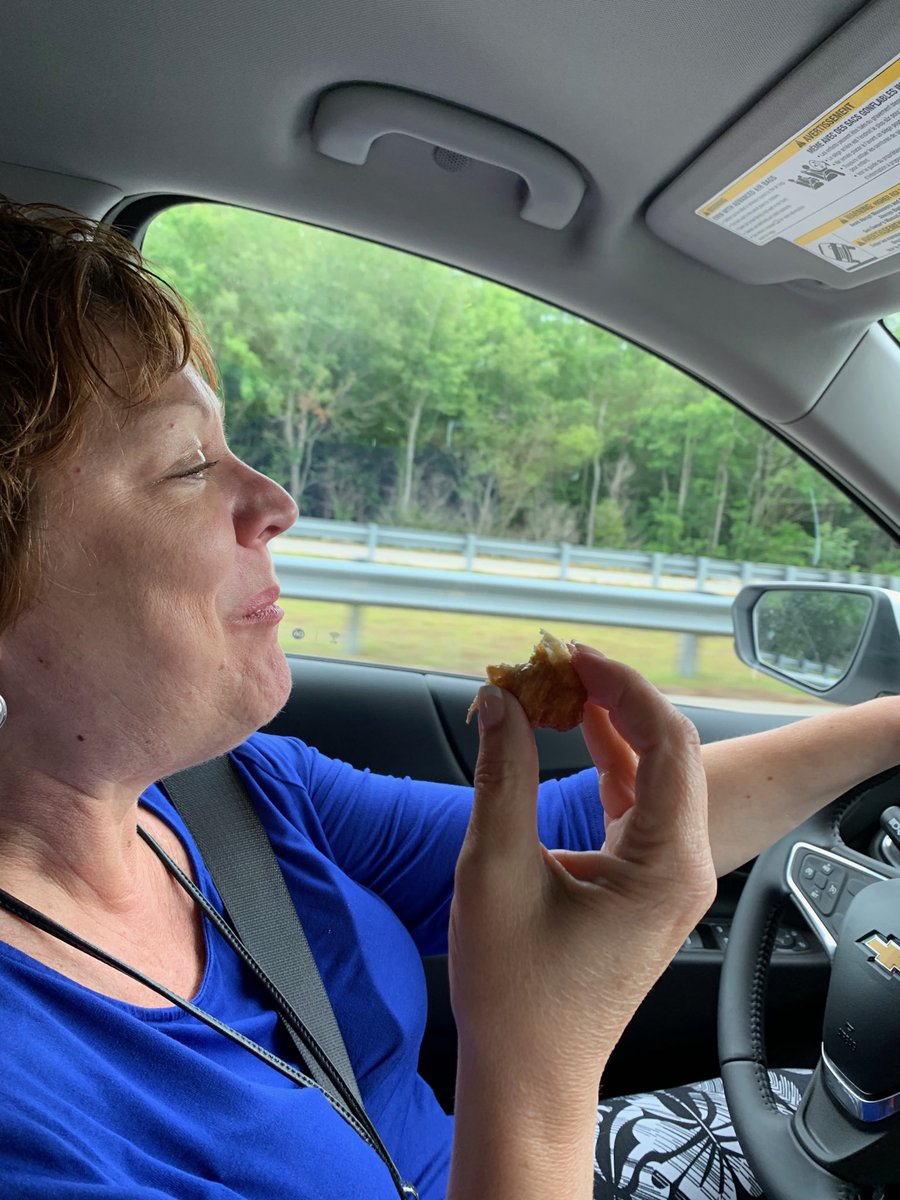 National Donut Day!   Patti just doing her part!!