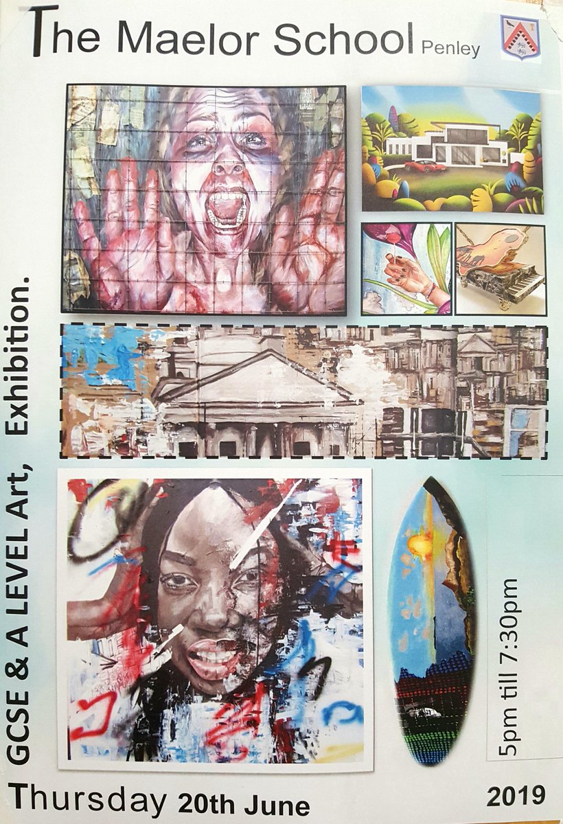 MaelorART's tweet photo. Please come along Thursday 20th June 5 to 7pm @MaelorPenley  @MissSwantonArt @MaelorSixth https://t.co/bZ8HWodPyX