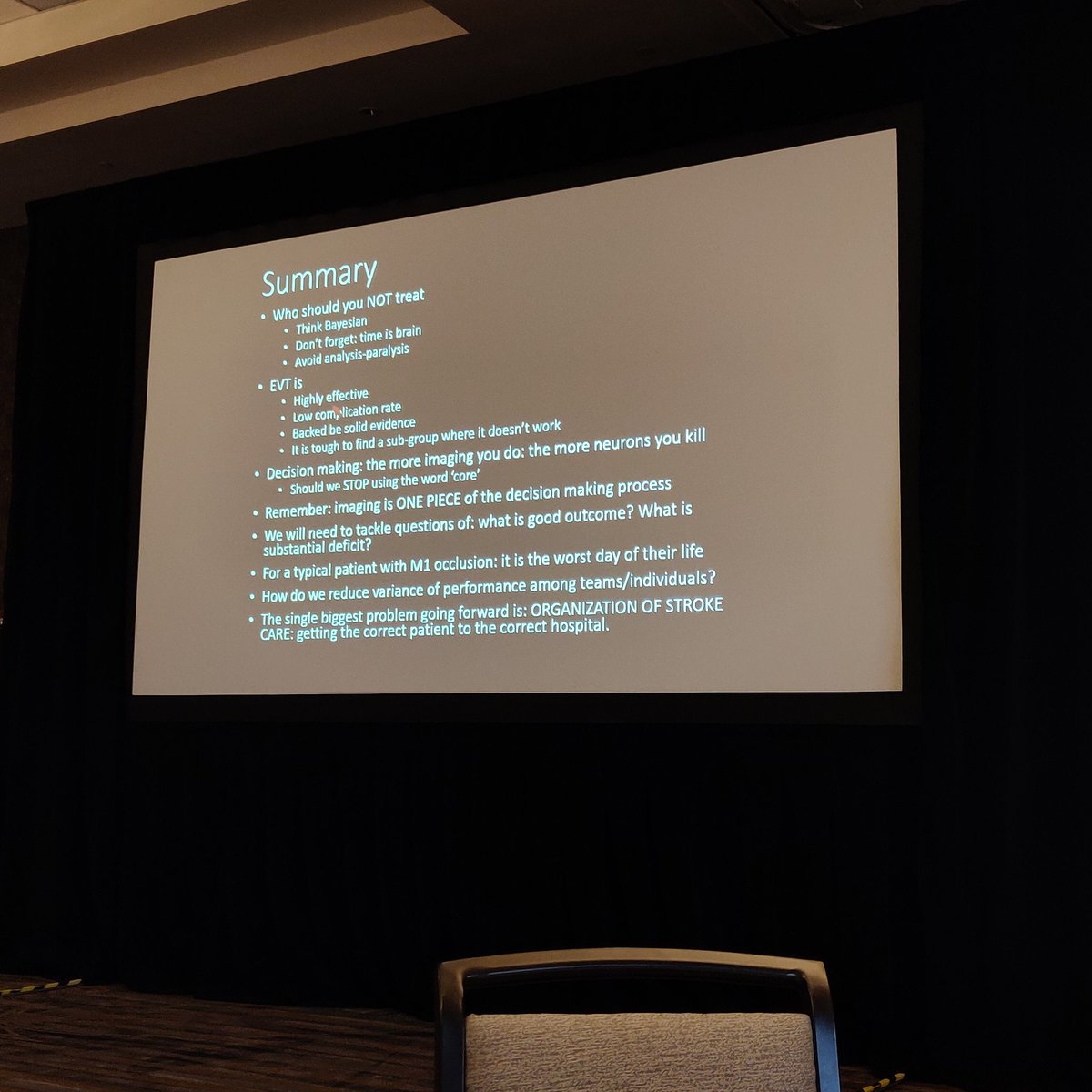MPeyT1's tweet photo. Start of the 5T meeting with a talk from @mayank_G0 on "What we don't know" #5T19 #GTFVO #stroke treat more patients! treat them faster! https://t.co/udgJyNK8W6
