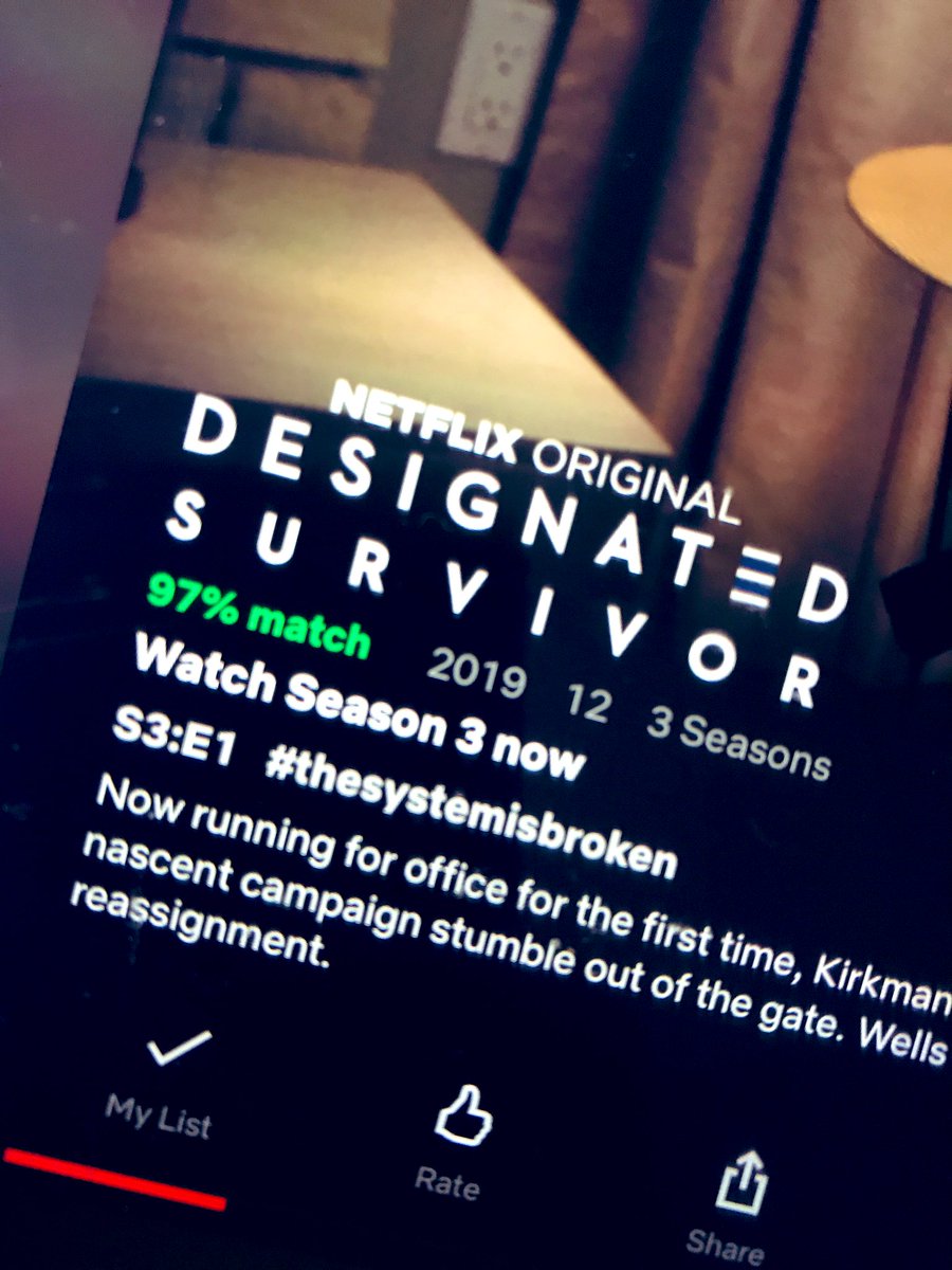 FiMcclurg's tweet photo. So the next few day viewing in the bag😍 #thesystemisbroken #DesignatedSurvivor https://t.co/LbaQtRQWi1