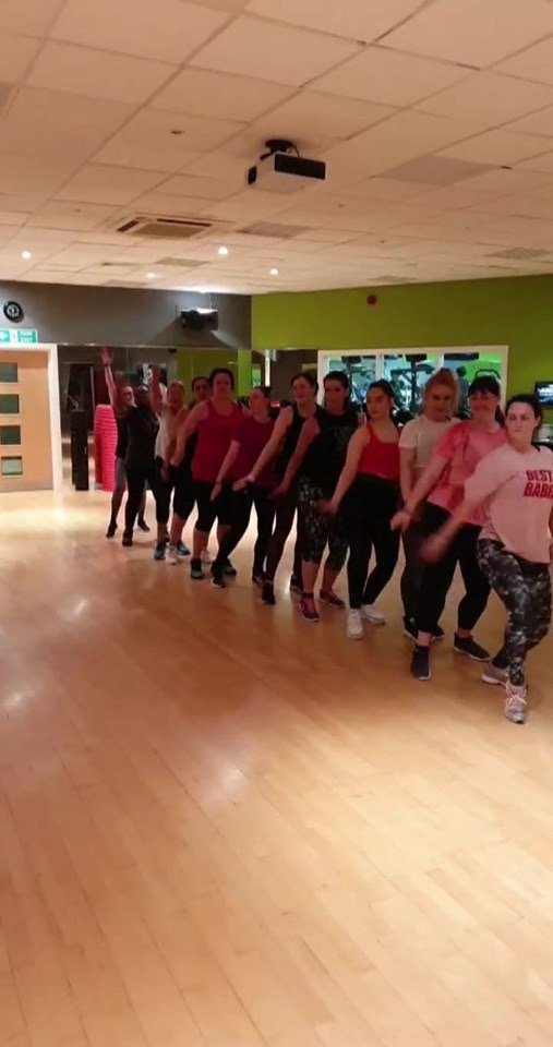 Bannatyne's tweet photo. #feelbetterweek fundraising at Coulby Newham with the pink themed Sh’Bam! Ladies @lgfbuk https://t.co/tJYUzrWKdD