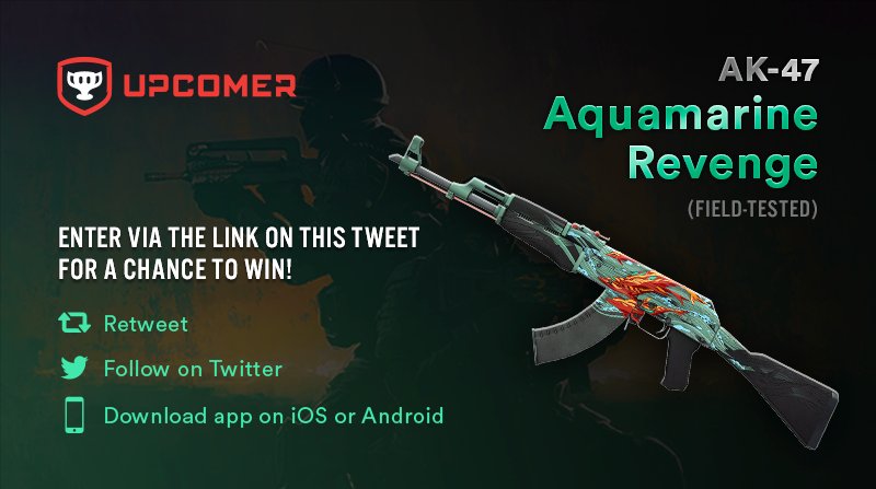 GiveawaysMemme's tweet photo. π₯ NEW #CSGOGIVEAWAY π₯
π ($25) AK-47 AQUAMARINE REVENGE FT π
π To enter:
β - RT
β - Follow @GiveawaysMemme
β - Follow @Upcomer
β - Download Upcomer app iOS / Android
β - Enter here: https://t.co/xfoyzPERsp
Rolling in 5 days! π
#giveaway #csgo #vgo #VGOGiveaway #free https://t.co/06OUJoIpA9