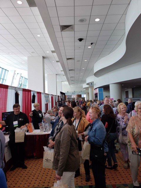 FireMtnGems's tweet photo. We're having a blast at the #beadandbuttonshow! Our prize wheel is a big hit! 
#insidefiremtn #wisconsincenter https://t.co/3JwDwJwFDs