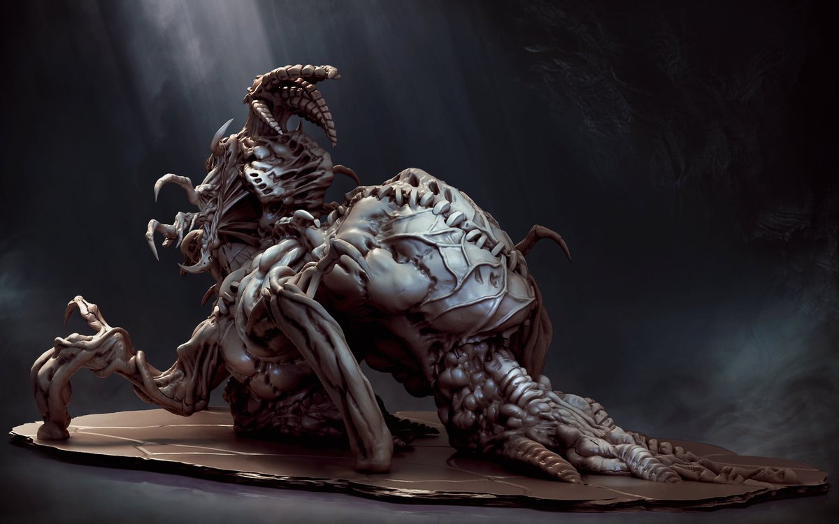 It's #dawnofmadness Friday! This week I wanted to introduce you to someone close to a main character's heart: Twin Sister. This is a final boss you will fight at the end of your campaign. (Ooh, did I say too much?) #boardgame #kickstarter #miniatureart #survivalhorror #horror