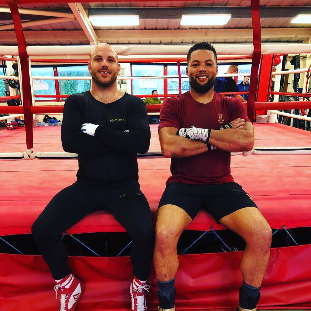 tomnotsolittle's tweet photo. Great rounds with @JoeJoyceBoxing today perfect prep for my fight 27th of July in York hall  against Lucas Brown thank you having me lads https://t.co/pJQOQDgMVz