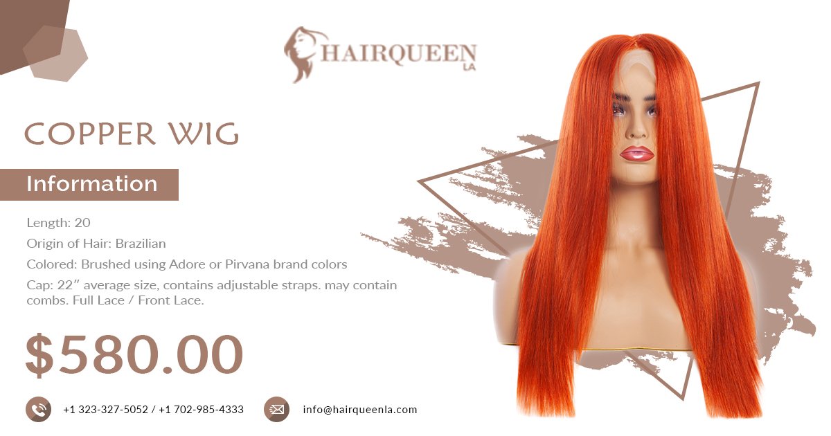 hairqueenla's tweet photo. Buy COPPER WIG Now!!
https://t.co/arQoKuytAn
Length: 20
Origin of Hair: Brazilian
Color: Brushed using Adore or Pirvana brand colors

22″ average size, contains adjustable straps. may contain combs. Full Lace / Front Lace.

#copperwig #bestwigs #stylishwigs #americanwigs #buywigs https://t.co/qJ7voTlXY4
