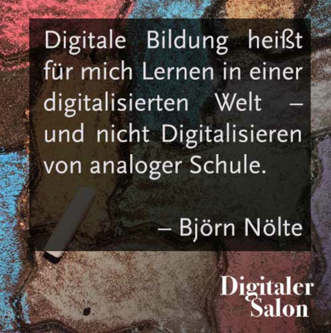Eines meiner absoluten Lieblingszitate.

Sehr treffend in einem kurzen Satz auf den Punkt gebracht, worum es eigentlich geht. 

Danke <a href="/Noelte030/">Björn Nölte</a> 

#twitterlehrerzimmer #digitaleBildung
