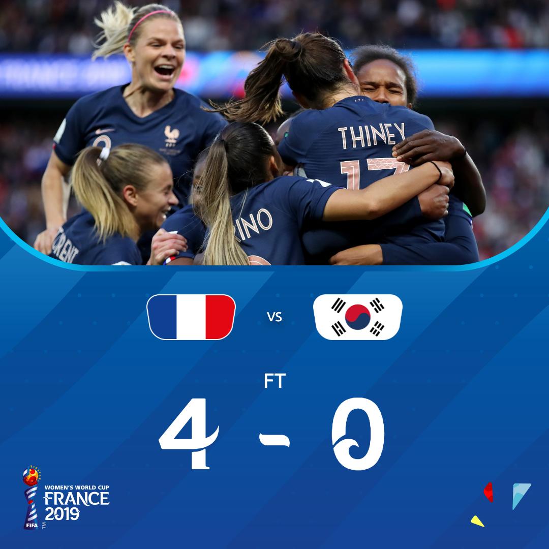 FIFAWWC's tweet image. #FRA #FRA #FRA

And *that's* how you open a #FIFAWWC campaign on home soil! 

#FRAKOR
