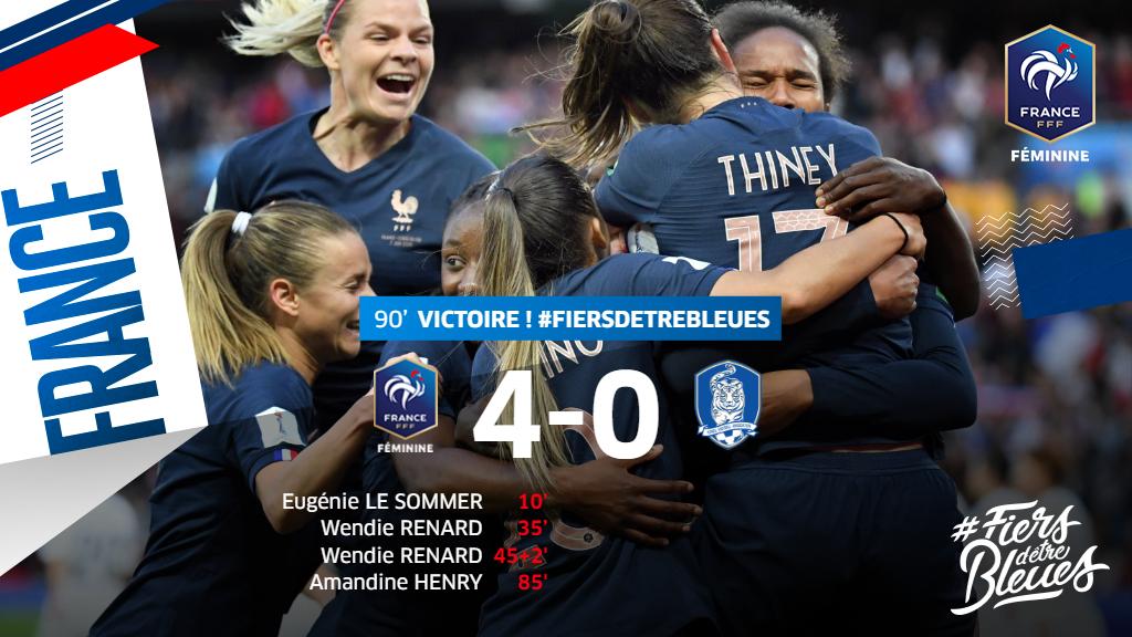 equipedefrance's tweet image. Victoire de l'Equipe de France !!! (4-0) #FRA #FRACOR #FiersdetreBleues 👊 🇫🇷🇰🇷