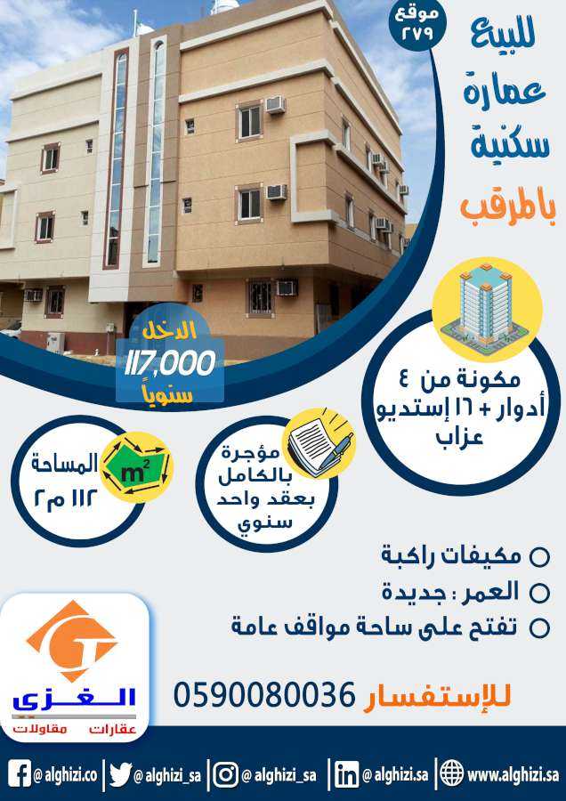 للبيع عمارة سكنية في وسط الرياض بحي المرقب الدخل السنوي / 110,000 ريال aqarboursa.com/showthread.php…للبيع-عمارة-سكنية-في-وسط-الرياض-بحي-المرقب-الدخل-السنوي-110-000-ريال #عقار_بورصه #عقار عبر <a href="/aqarboursa/">عقار بورصه</a>