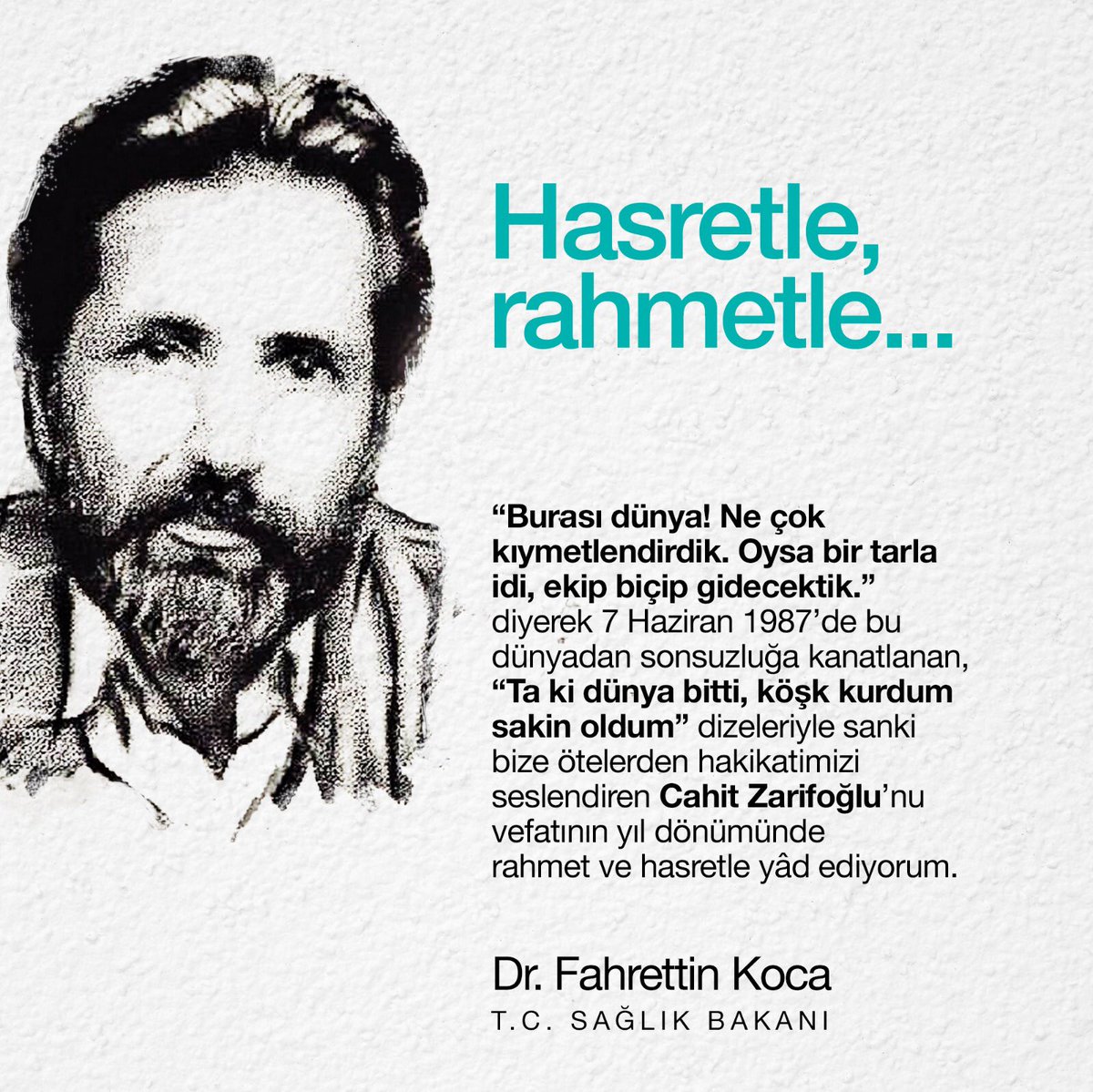 drfahrettinkoca's tweet photo. Hasretle, rahmetle... https://t.co/qCZ0cgOorZ