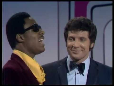 Happy birthday We\re watching the \"This is Tom Jones\" episode with Stevie Wonder.  What a pair! 
