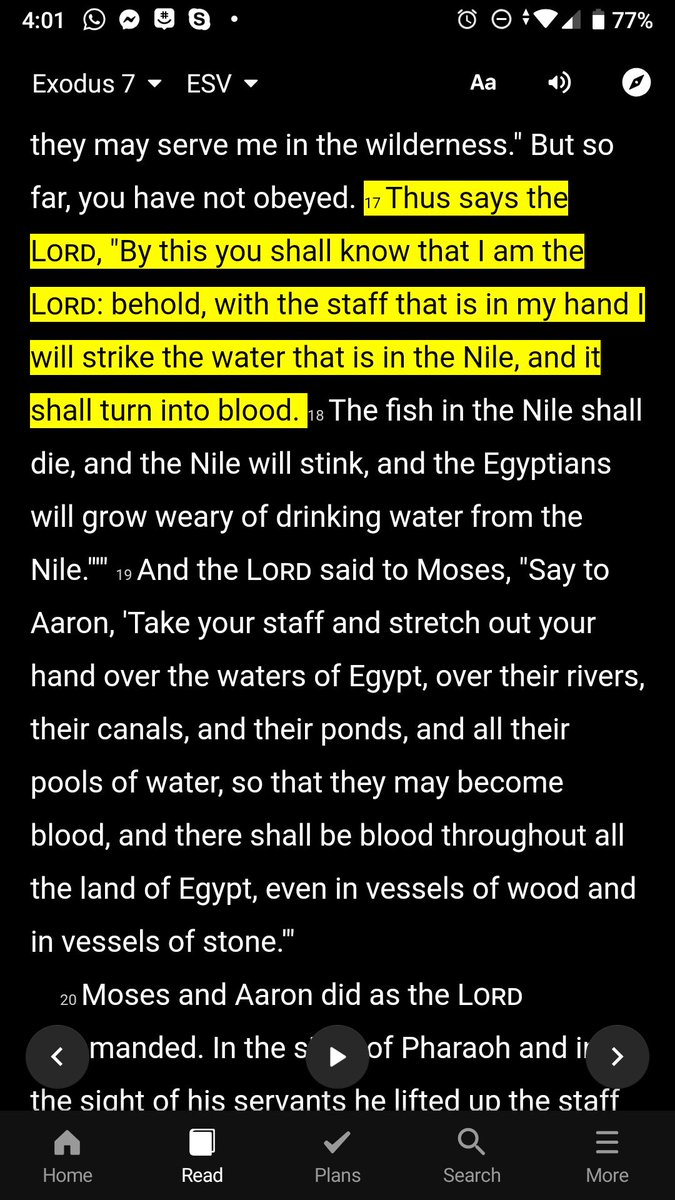 Here's the revelation: the Lord turned all the water of the land into blood in order to send a message to Pharaoh. The Lord was claiming His supremacy over all marine powers in the land of Egypt by turning the waters to blood. Figuratively claiming, "I have killed your gods."