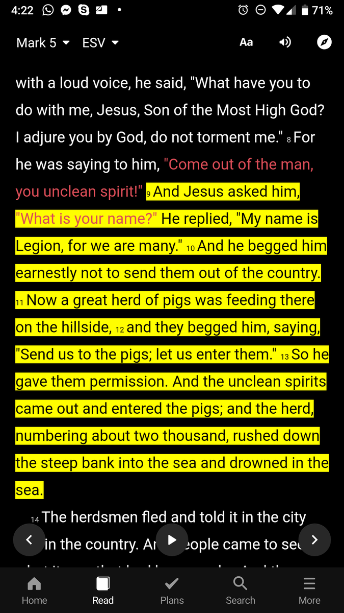When Jesus agrees to send the legion of spirits into the pigs, we see the pigs run directly into the sea where they drowned. This was done in order that the demonic spirits, in this case the Marine spirits, would get released into the ocean. Back into their dominion & kingdom.
