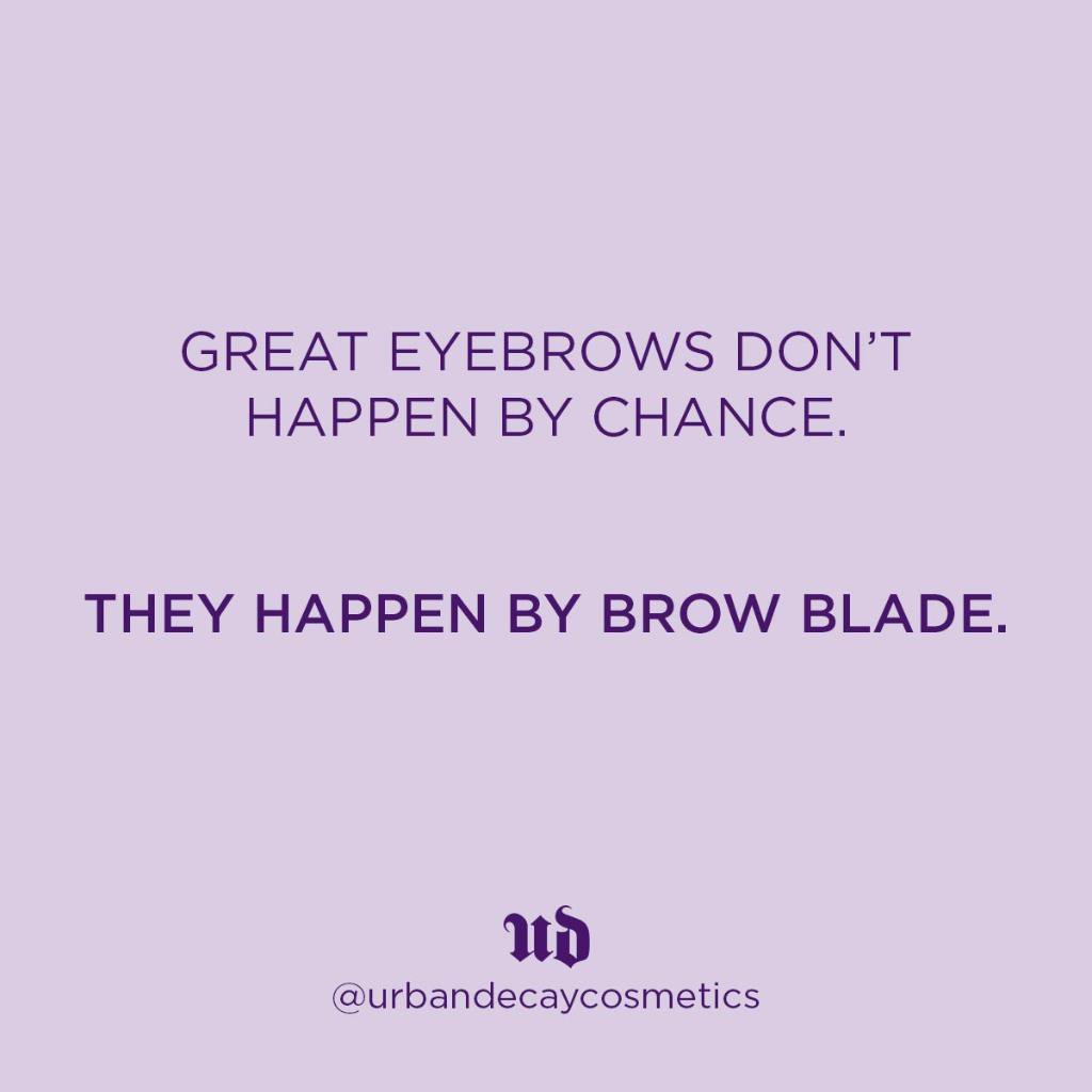 UrbanDecay's tweet photo. Brow Blade is that ride-or-die brow product. If you don't know, now you know 💜 #StreetStyleBrow #UrbanDecay #Makeup #Beauty https://t.co/r26Wn2Rzbj