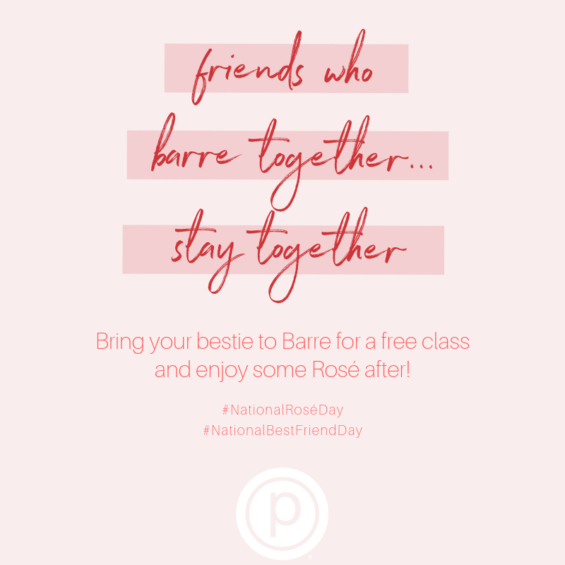 PureBarreTulsa's tweet photo. Kick off your Saturday with your bestie and a cold glass of Rosé! 
.
.
.
#roséallday #barrebesties #nationalroséday #nationalbestfriendday #weshakethe918 #barresohard #tulsafitness #firstbarrethenwine #purebarre #purebarresouthtulsa https://t.co/4SUikh18fS
