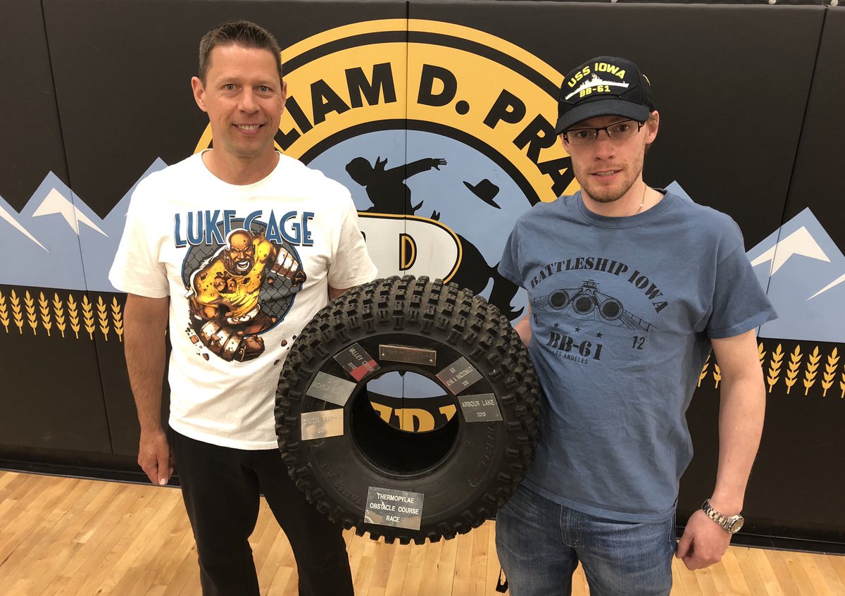 WDPrattSchlCBE's tweet photo. Congratulations to Mr. Vahaaho, Mr. Watson &amp; our still muddy 2019 Thermopylae Athletes for their 1st Place finish in Tuesday’s event hosted by @ValleyCreekCBE!
🏃🏻‍♂️🏃‍♀️👣💙💛🖤🥇
#MudMavsMud
#WeAreCBE https://t.co/8oEcQKlZVj