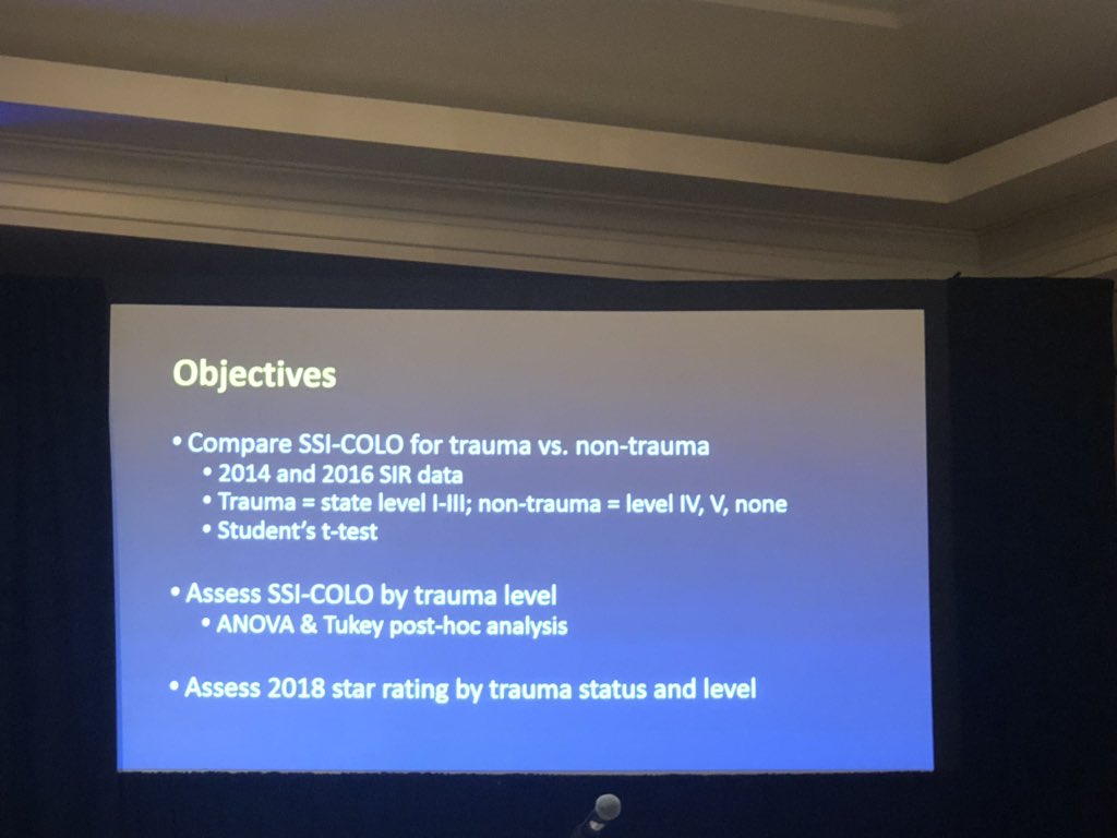 Nice work by the team from <a href="/metrohealthCLE/">MetroHealth</a> at #SIS2019!  Trauma centers at a disadvantage when looking at publicly reported data. Nice work by <a href="/BYoungMDSurgery/">Brian Young</a> and team!