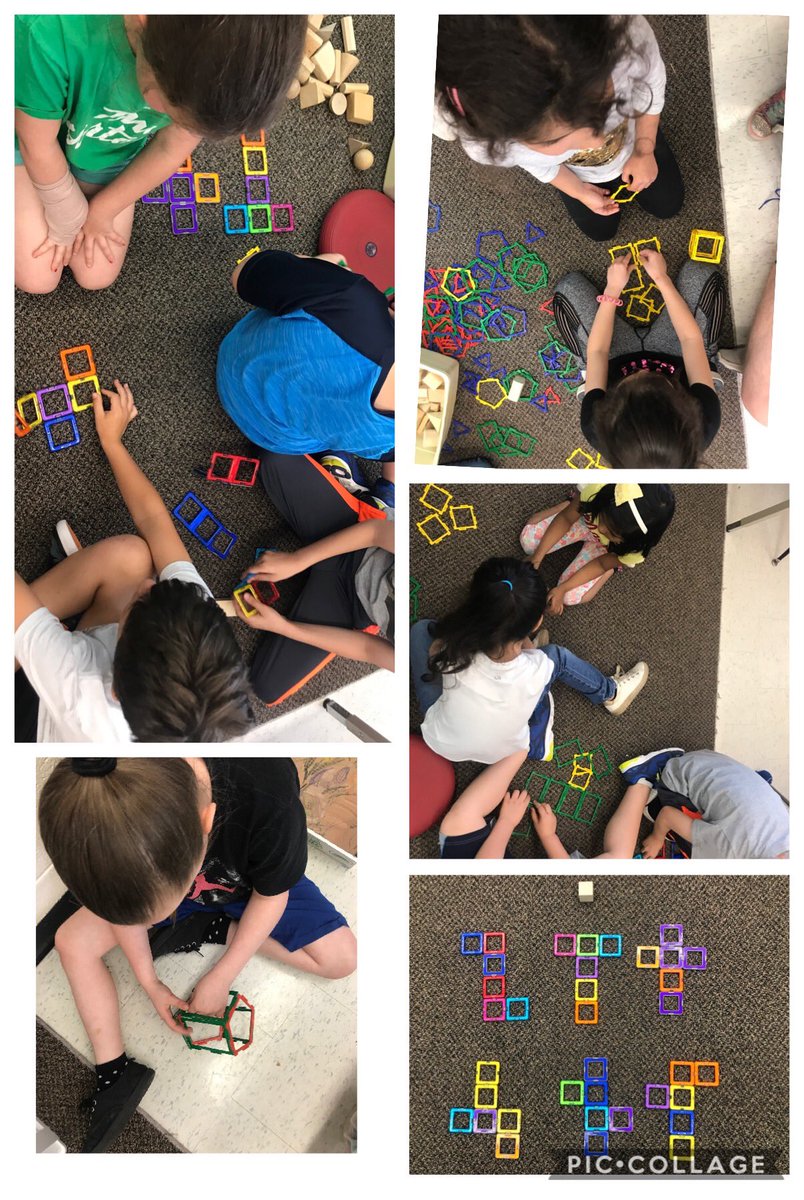 This week Ss investigated 3D solids and explored nets.  Ss noticed that they could predict the solid it made by looking at the shape and number of faces. They also noticed there were multiple ways to make nets for the same solid.  Lots of great math collaboration and discussions!