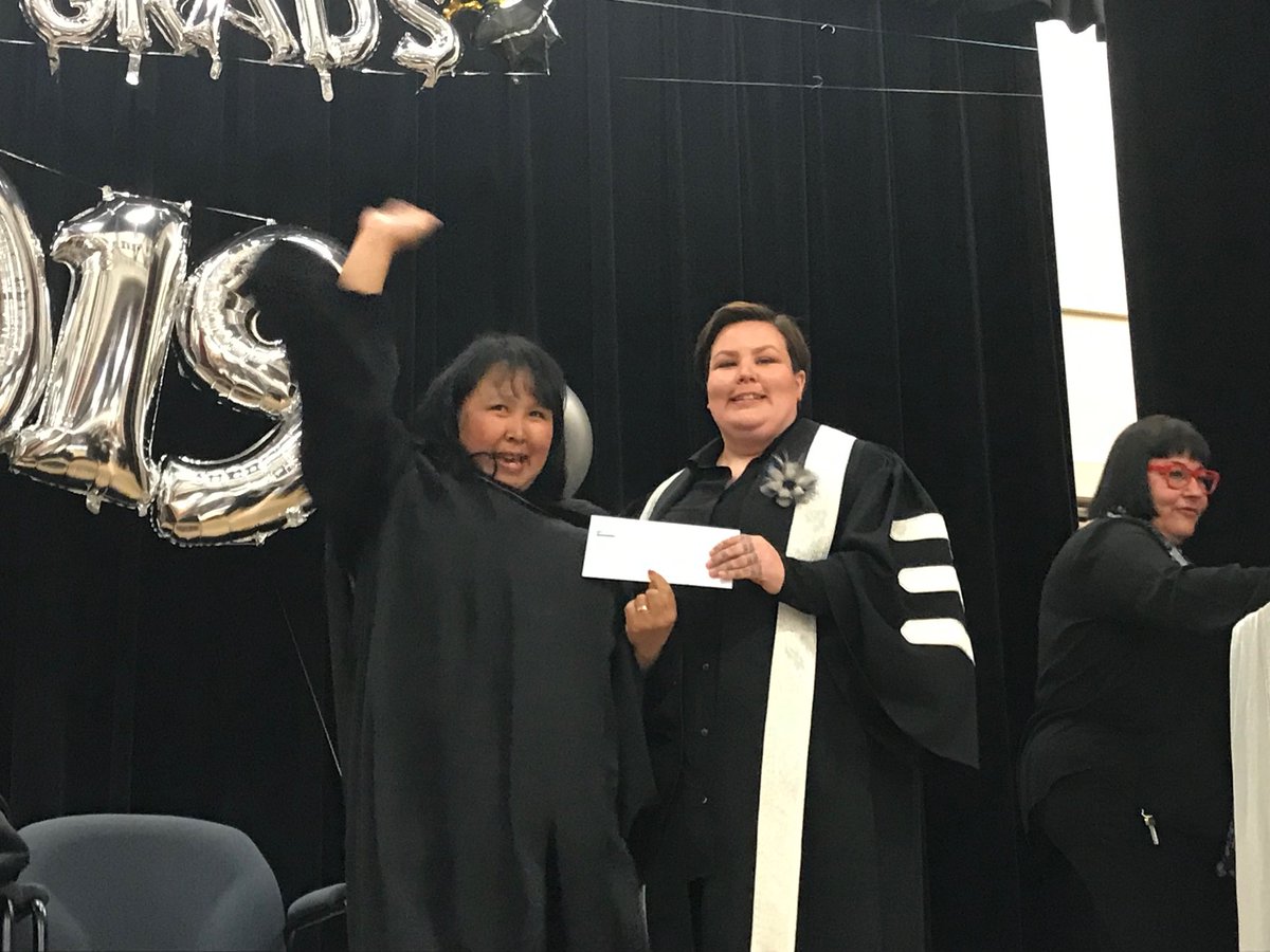 Congratulations Meena Hoyt on winning the award for highest academic achievement among all NTEP graduates in Nunavut