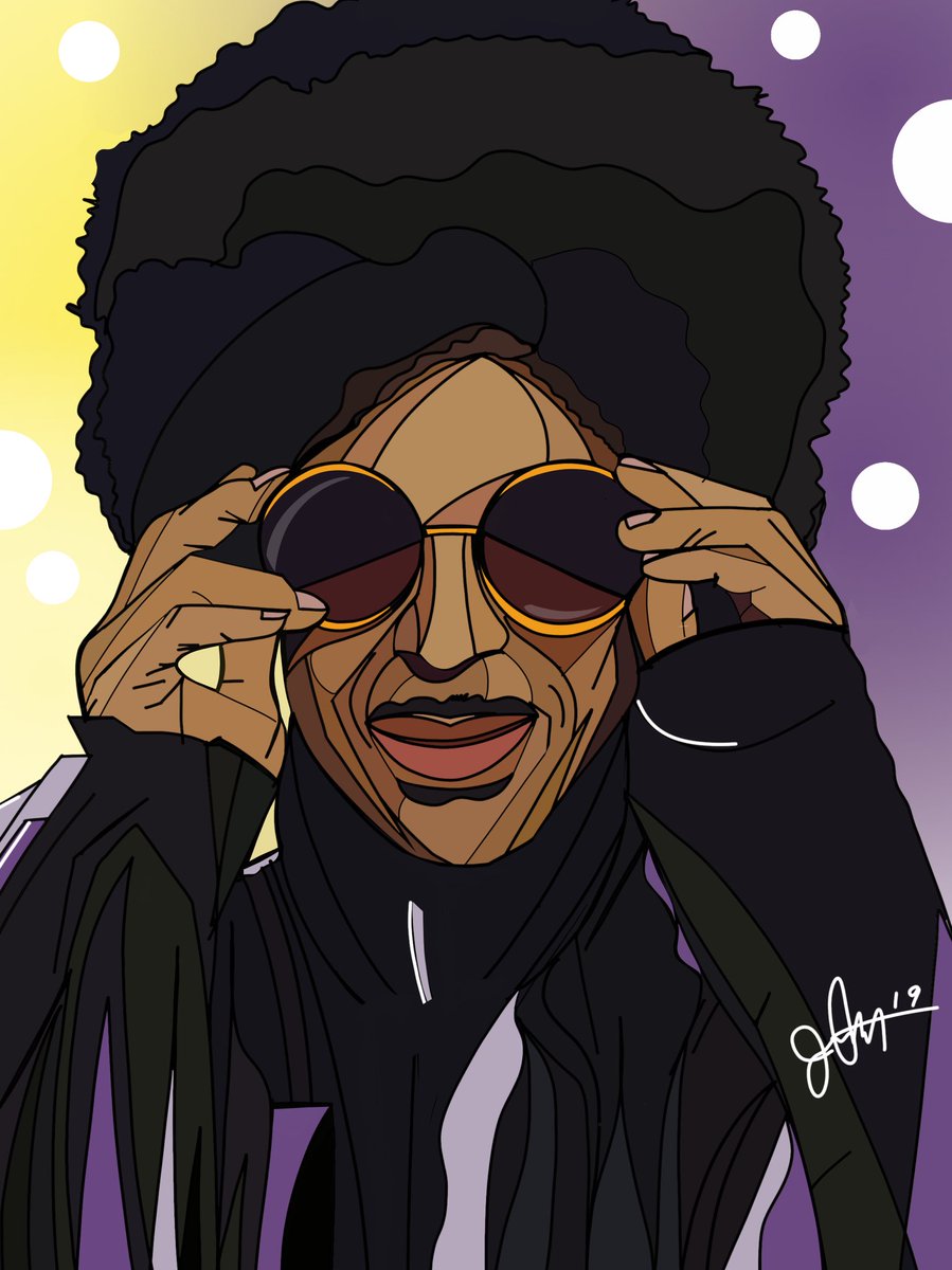 JeremyMartin_88's tweet photo. Happy Birthday #PRINCE! Hand painted on iPad Pro. My process involves identifying shapes within the face or clothing and filling them with individual colors. #orginalart #Brooklyn https://t.co/nYaWgkdZdO