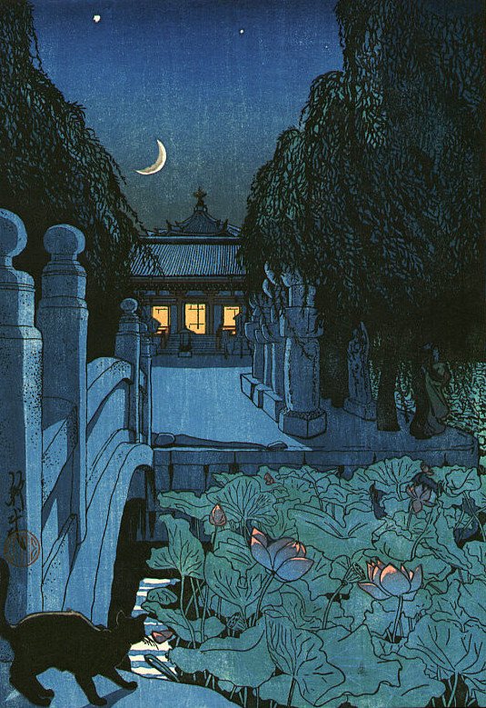 MenschOhneMusil's tweet image. Moon over Shinobazu ,Paul Binnie.