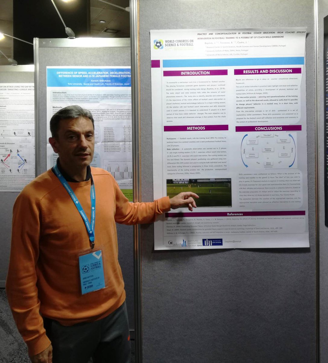 cidesd's tweet photo. O investigador do @cidesd Jorge Baptista também marcou presença no @WCSF_2019, com o poster "Practice and conceptualization in football coach education. From coaches efficient intervention in football training to a possible set of coach skills dimensions".
#WCSF2019 #CIDESD https://t.co/PmnZ0jqC7u