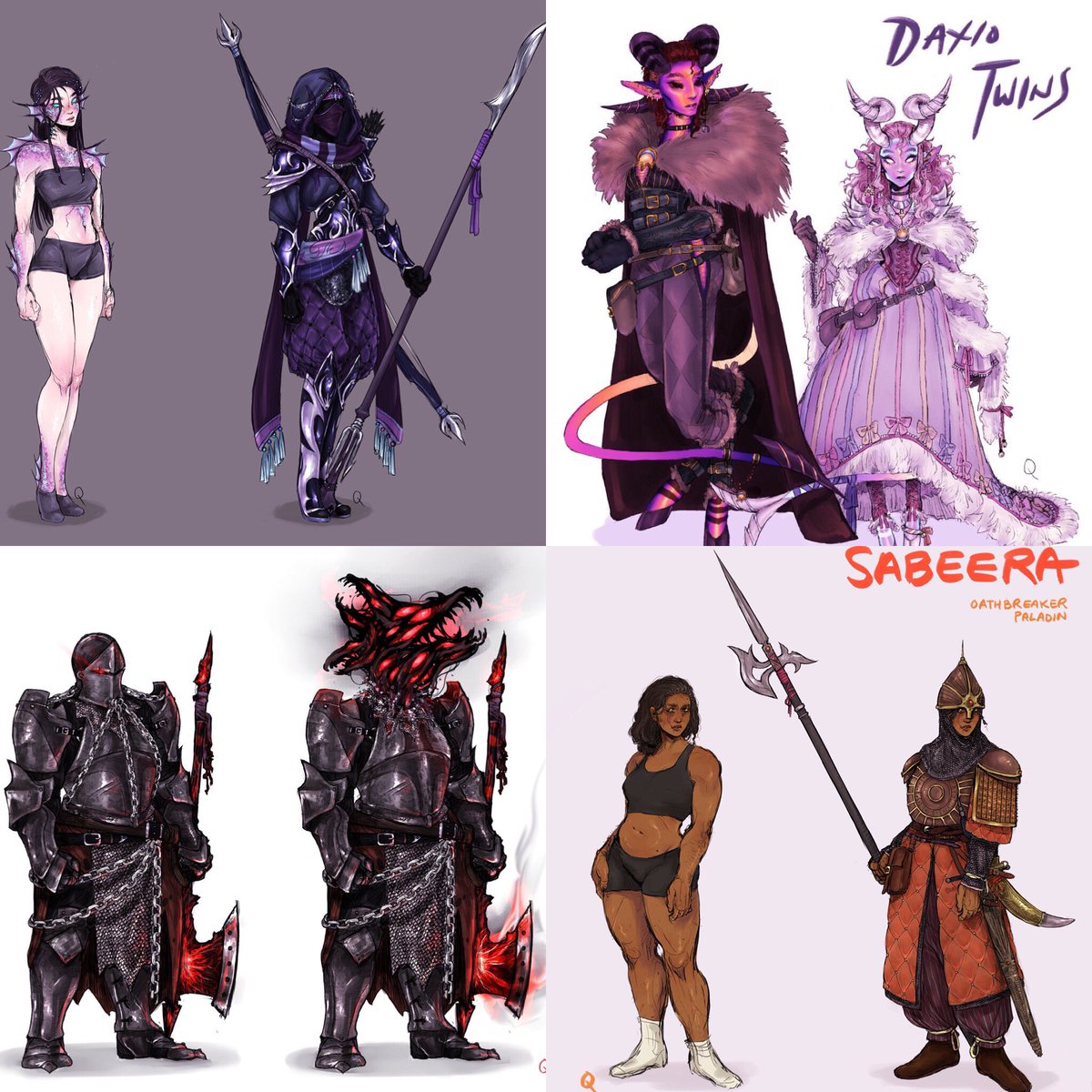 @solitaryagent Hi hi!! My name is Courtney, I'm a bi illustrator and character designer/concept artist. Here are some of the designs I've done and some illus ? happy pride!!!! ❤️❤️❤️ 