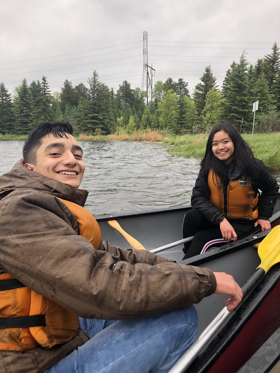 McNallyHigh's tweet photo. The ELL Cohort went canoeing today! Doesn’t get more Canadian than canoeing in the freezing cold in June! #epsb #westillhadfun #toughasnails #noonefellin https://t.co/MJ5fdETcsF