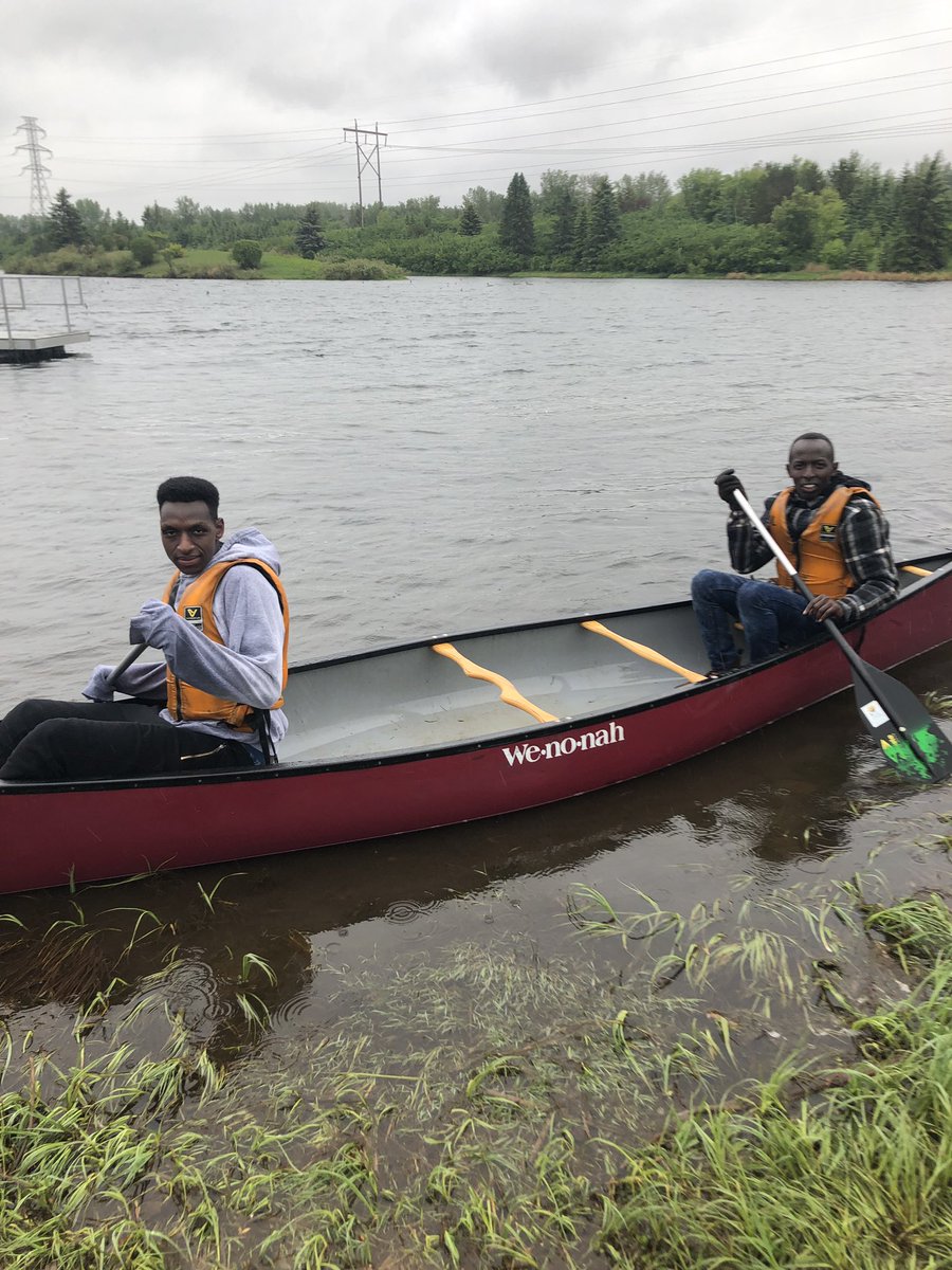 McNallyHigh's tweet photo. The ELL Cohort went canoeing today! Doesn’t get more Canadian than canoeing in the freezing cold in June! #epsb #westillhadfun #toughasnails #noonefellin https://t.co/MJ5fdETcsF
