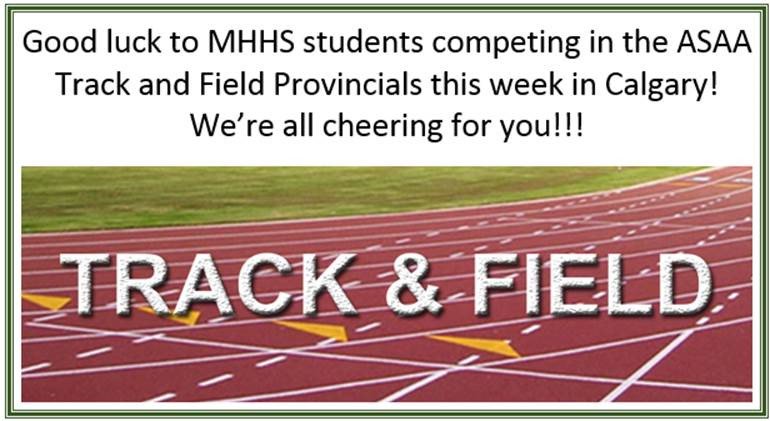 MedHatHigh's tweet photo. Good luck MHHS Track &amp; Field athletes!!  #MHHSAthletics #WheresTheSun? https://t.co/XR6P0VSMdw