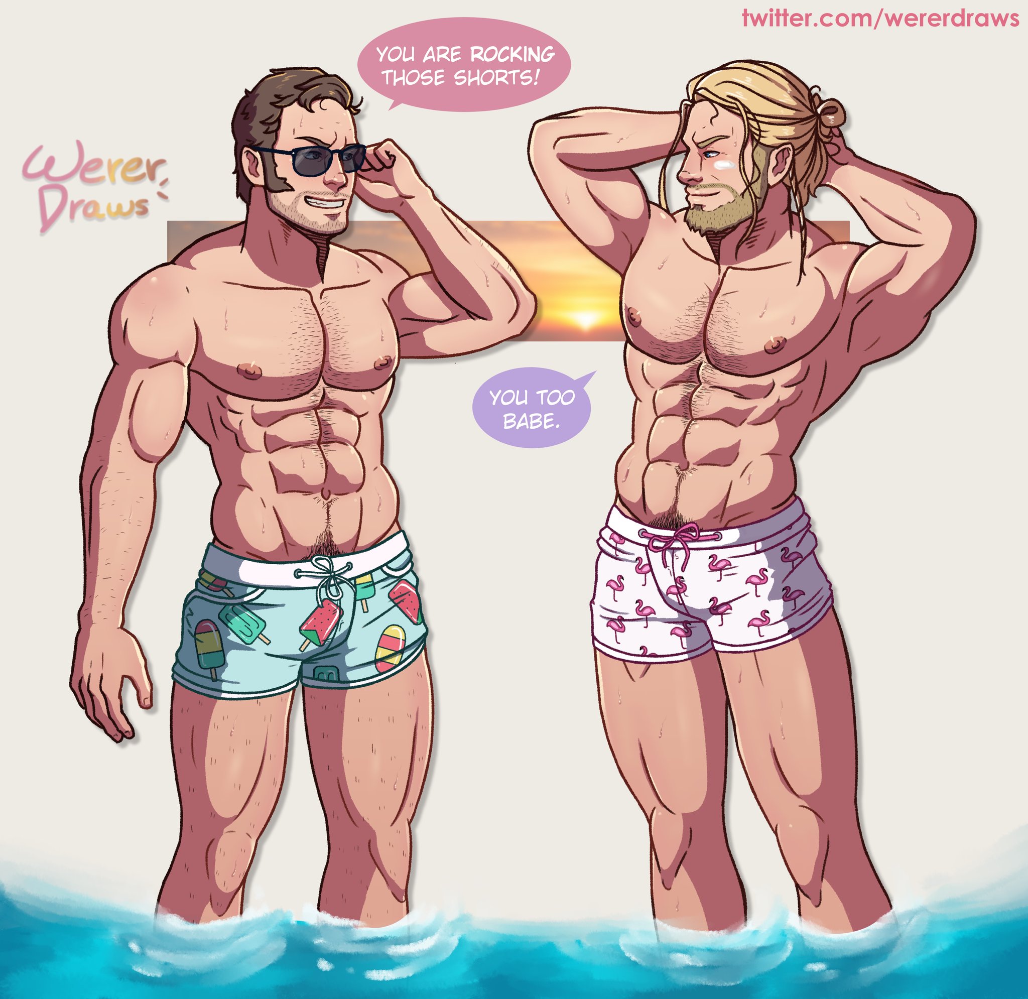 Werer! comms 11 on X: There's no better way to start the #Summer set of  drawings than with a #Thorquill one ;) (I saw these shorts somewhere and I  was trying to