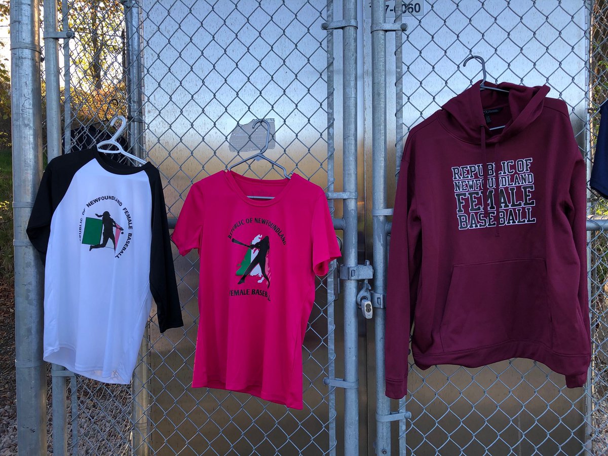 MarkHealyNL's tweet photo. The ⁦@NLGirlsBaseball⁩ #Merchandise is out here ⁦@StPatsBallPark⁩ for the ⁦@baseballstjohns⁩ #JrHighGirls Tournament ⁦@BaseballNL⁩ 16U Girls Coach #BobMorgan ready to take your order. #YouWishYouCouldThrowLikeAGirl https://t.co/Z6QxMrKY2s