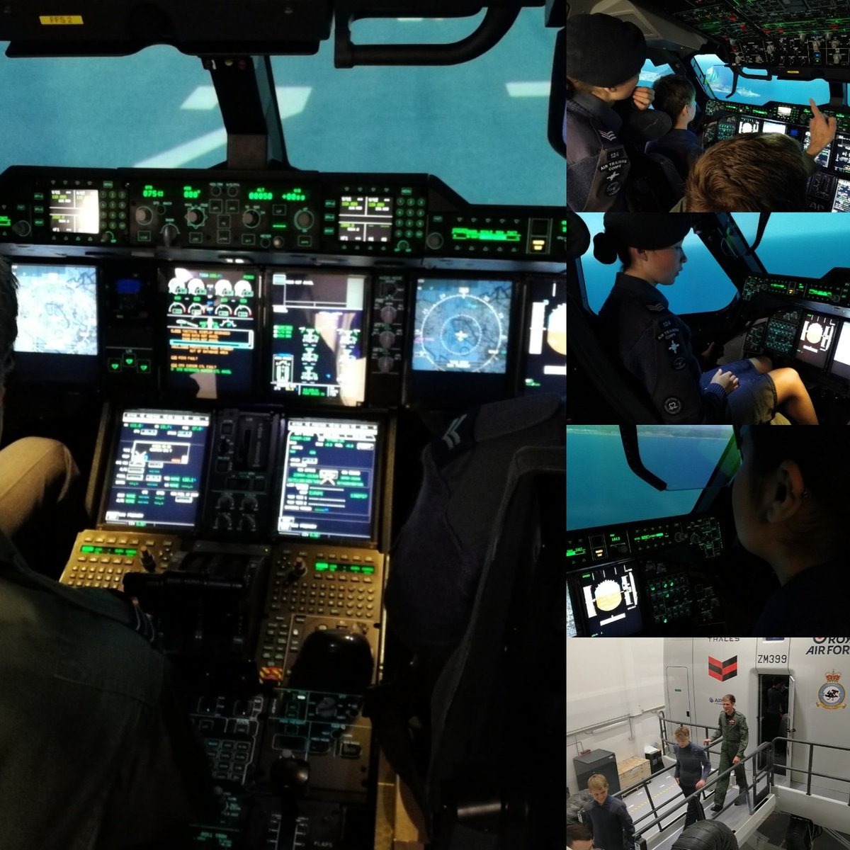 carolmarsh90's tweet photo. Well, the Voyager flight โ๏ธ didn't happen but we got an A400M fight sim experience instead ๐ #beesthatfly #whatanexperience @ComdtAC @RCWalesandWest1 @OCWMercianWing @151Sqn @1017MalvernATC https://t.co/pdGrS5GjtF