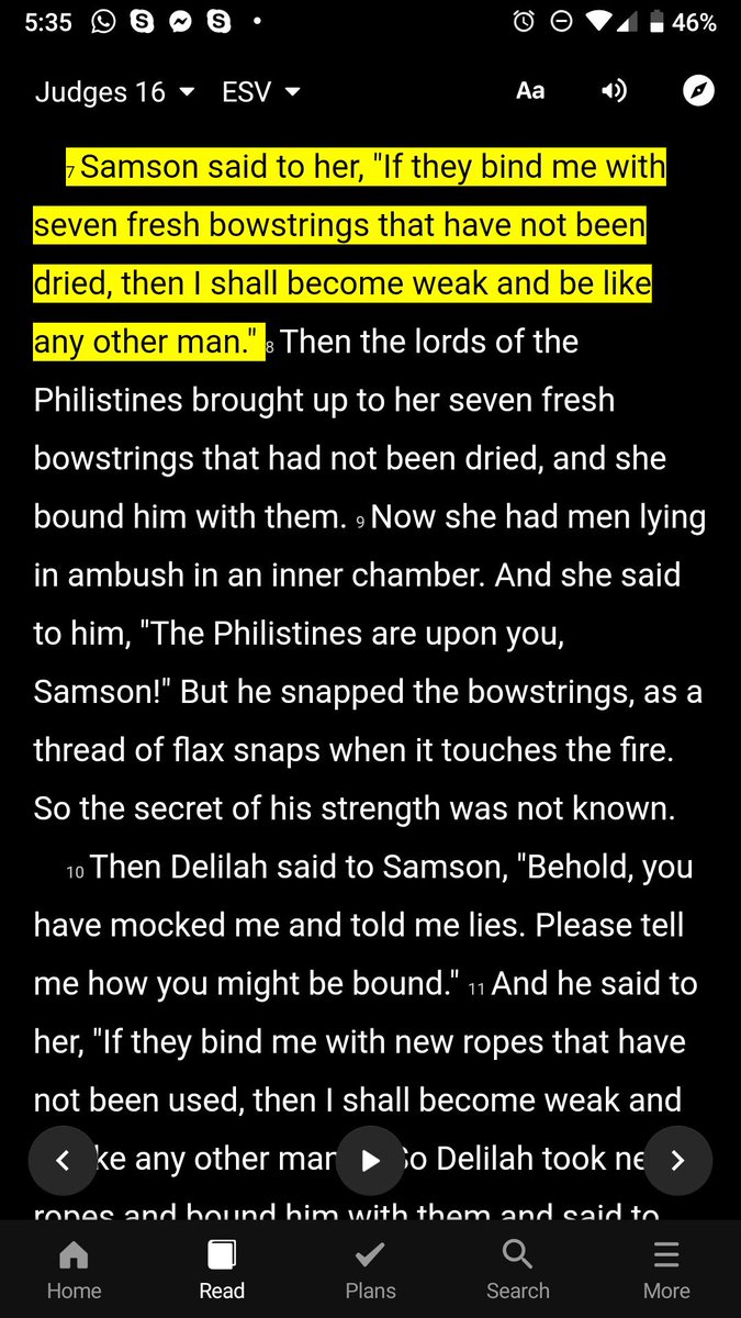 Now let us jump again, ahead to Judges 16:7-17. Notice how each time Delilah pressed Samson about the secret to his strength, his weakness, he reveals something that is ever so much closer to his actual gifting & secret? So it is with the Marine kingdom.