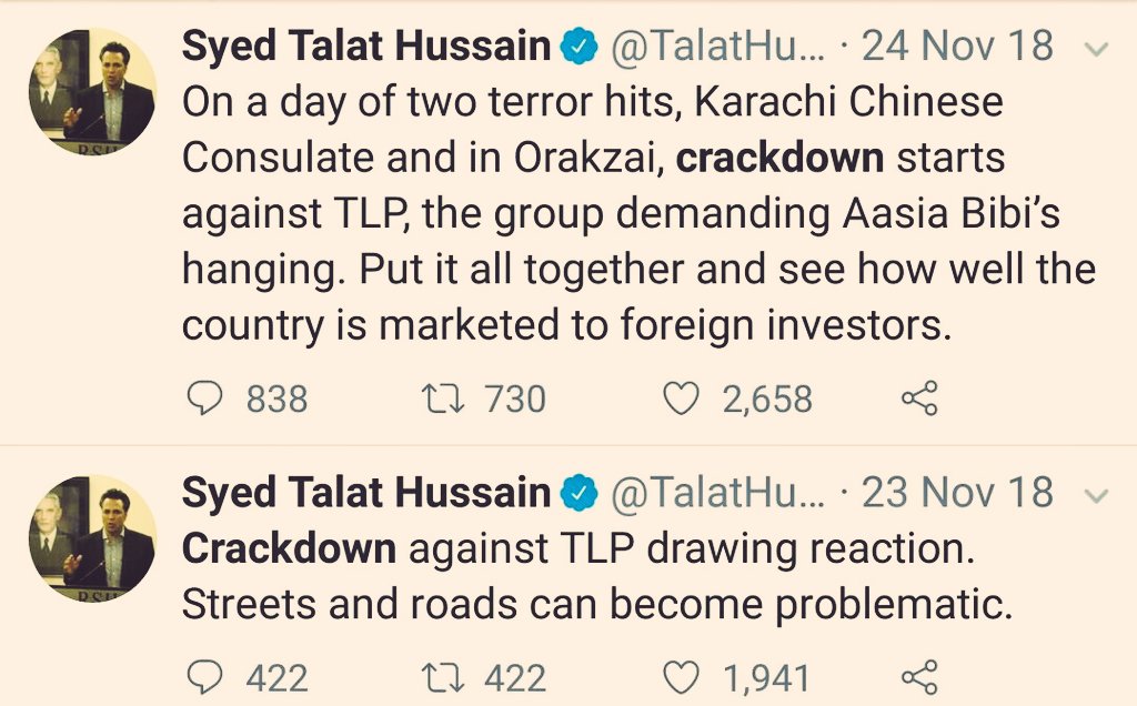 Exhibit V.  @TalatHussain12 on TLP (writ of the state). Political satire, demand, and aftermath of hypocrisy is all there.