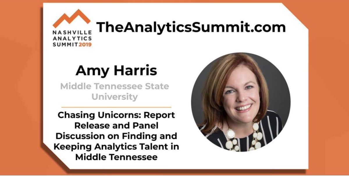 Excited for our very own Dr. Amy Harris’ presentation at this year’s #Analytics Summit on September 9-10 at the Omni Hotel in #nashville. <a href="/nashtechcouncil/">nashtechcouncil</a>