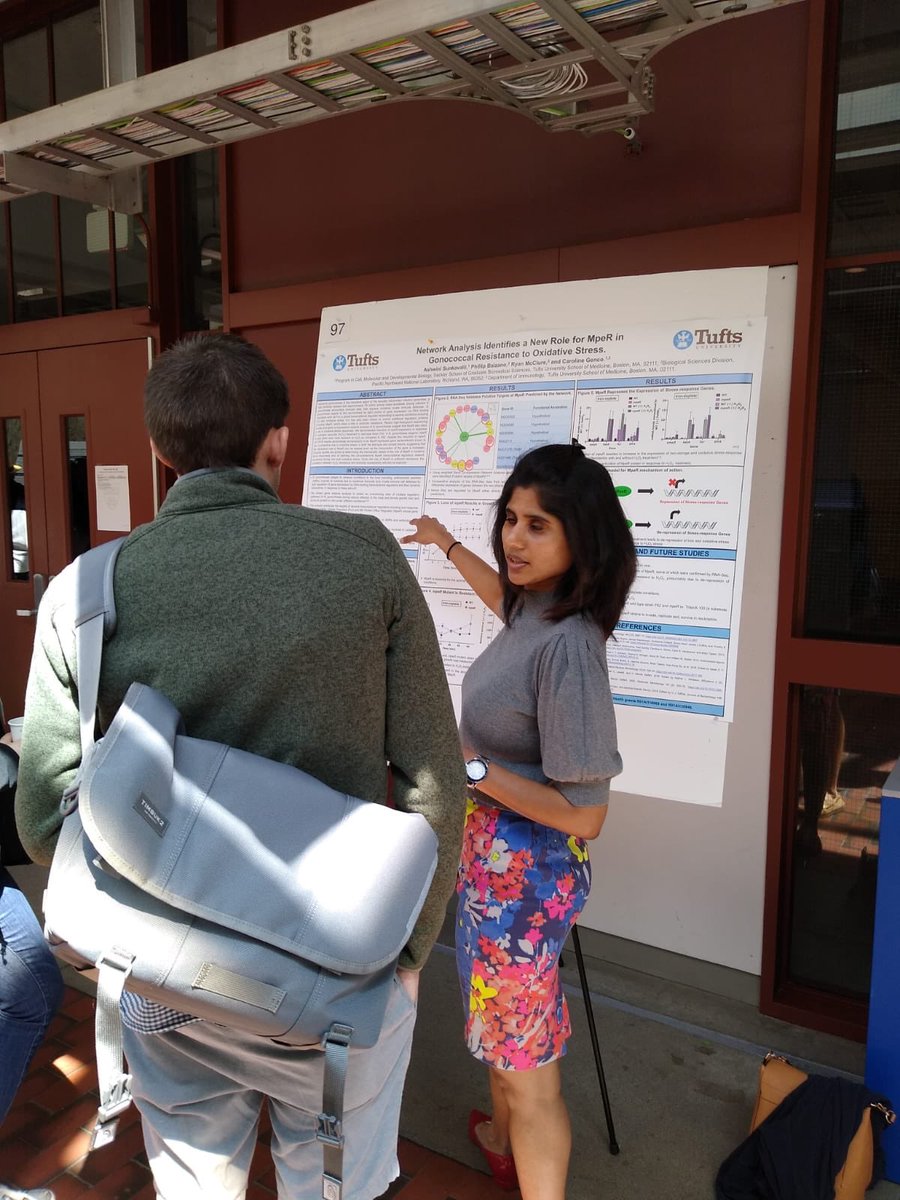 genomewoman's tweet photo. Day two at Boston Bacterial Meeting! Poster presentation time. #BBM2019 #morebugs #TuftsUniversity @BostonBacteria https://t.co/QQZYKJLVFH