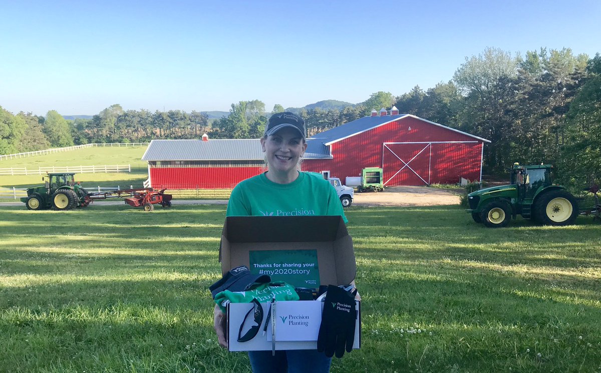 grainsmanesfarm's tweet photo. Wow! Thank you @precisionplant for the amazing box of swag for sharing our #my2020story ! This was definitely worth the effort of entering! #precisionplanting #farmlife #plant19 https://t.co/Ar0z3YlIYH