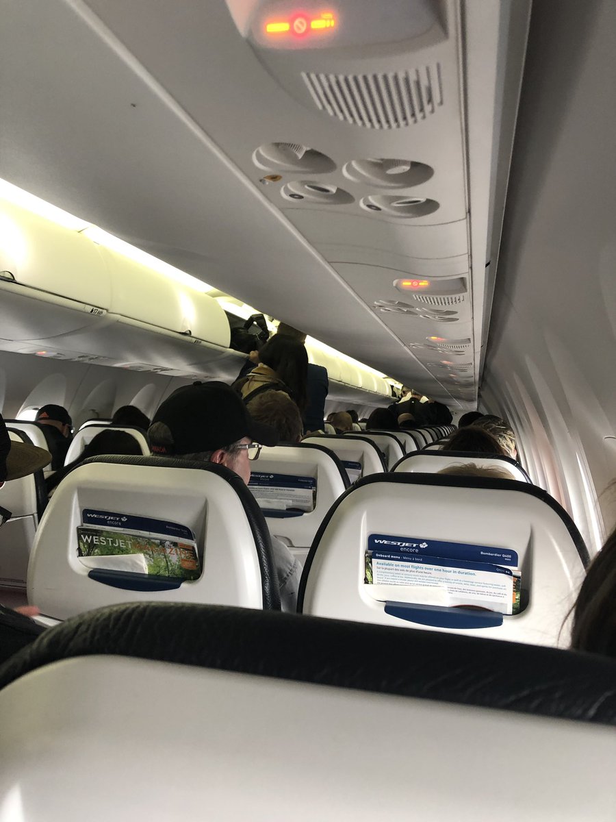 saab007's tweet photo. We’ve parked at the gate. Why is everybody still sitting down?? 🤔🤦🏽♂️ #GetMeOffThisPlane @WestJet #WS3140 https://t.co/xh4bKO6BFT