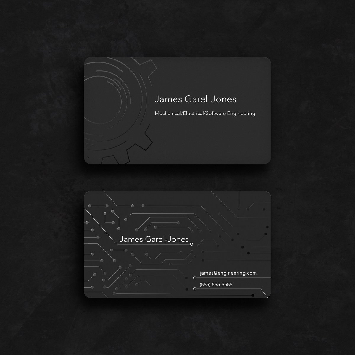 OKKdesign's tweet photo. Just finished working on these super slick business card designs. Black spot gloss on a matte black background for a clean crisp look. #GraphicDesigner #BusinessCard #freelancedesign https://t.co/UKVvUBNAim