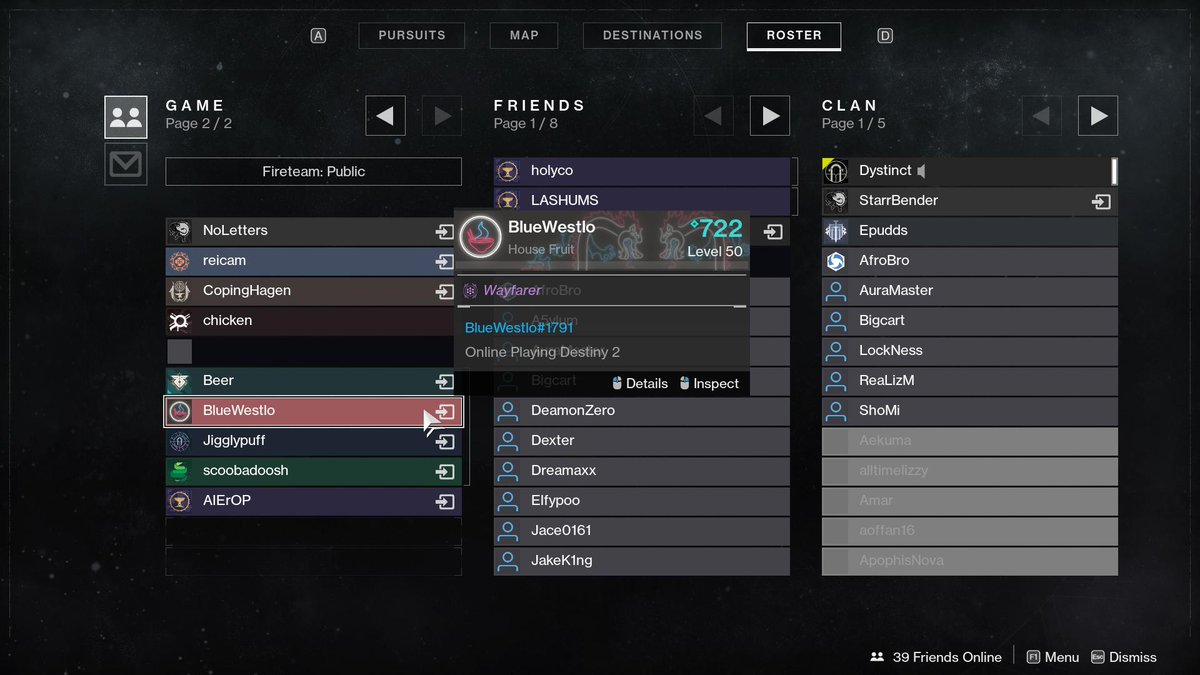 dystinct_'s tweet photo. @BlueWestlo Found you and company the other day just after the Bungie stream! https://t.co/dKNOpg2giS