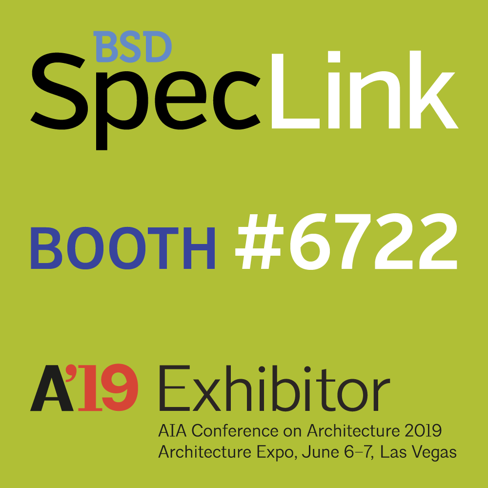 BSDspeclink's tweet photo. #A19CON With #SpecLinkCloud there’s no need to export, switch applications, compile feedback and manually update your specs. Everyone from engineers to external contractors can comment and edit within the same document in real time. Come over to booth #6722 to check it out. https://t.co/WV5Y9GzqA3