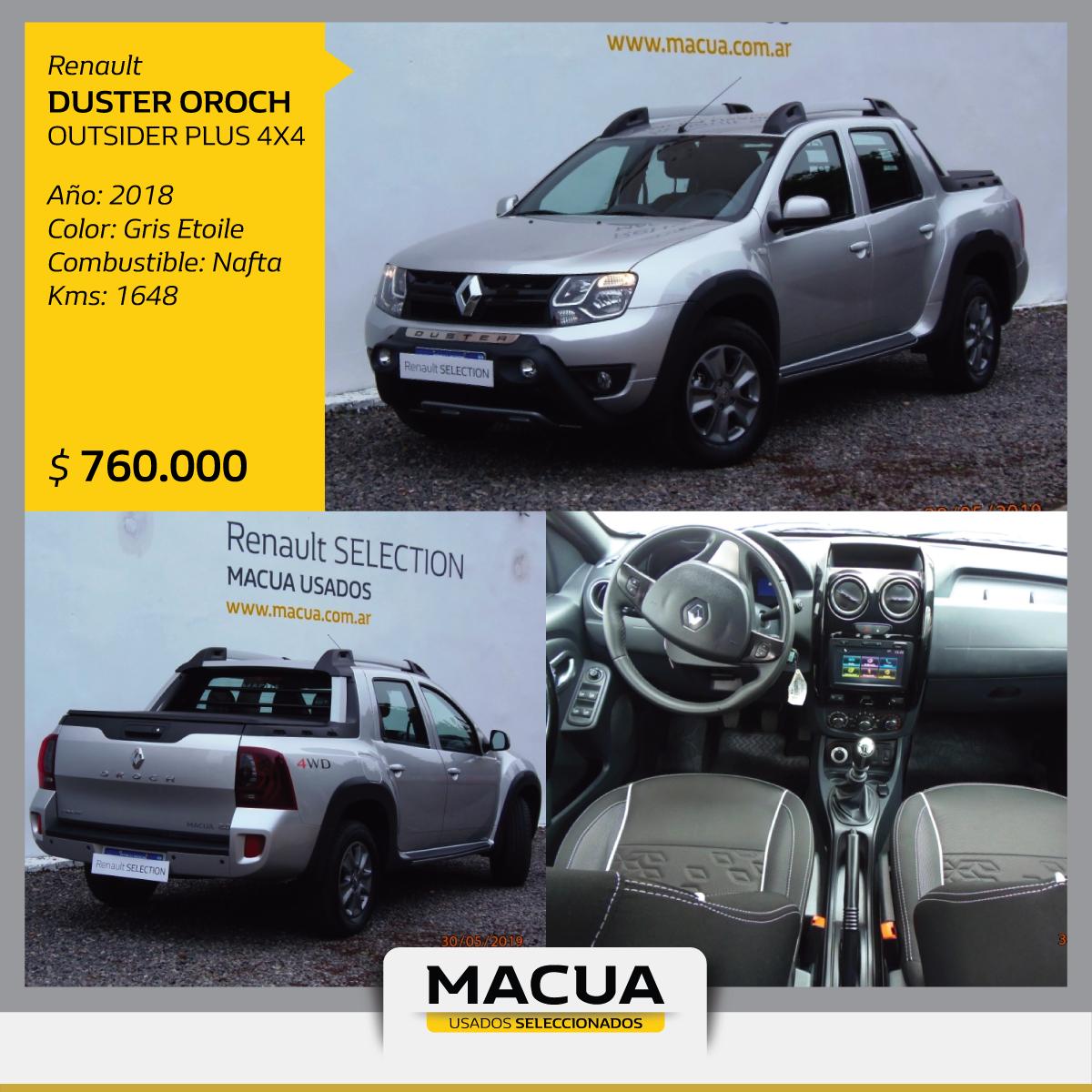 MacuaRenault's tweet photo. Mirá la oportunidad que tenés en #macuausados hoy! Pasá por nuestro predio de San Jerónimo 3654 (Sta. Fe). Te esperamos.
.
.
.
#usados #seleccionados #autos #oportunidad #duster #oroch #renault #renaultselection https://t.co/PfmY17j1QE